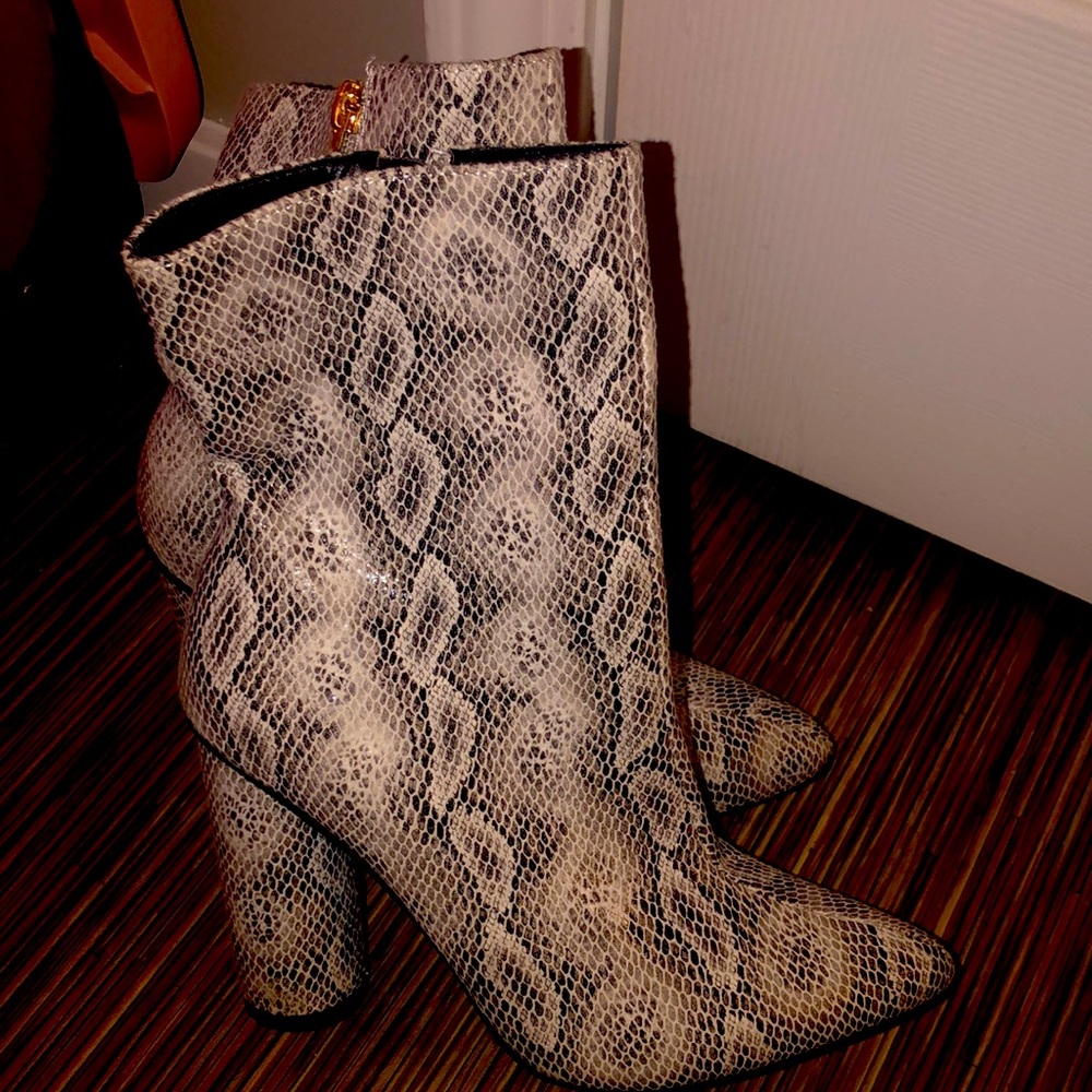 Snakeskin Booties